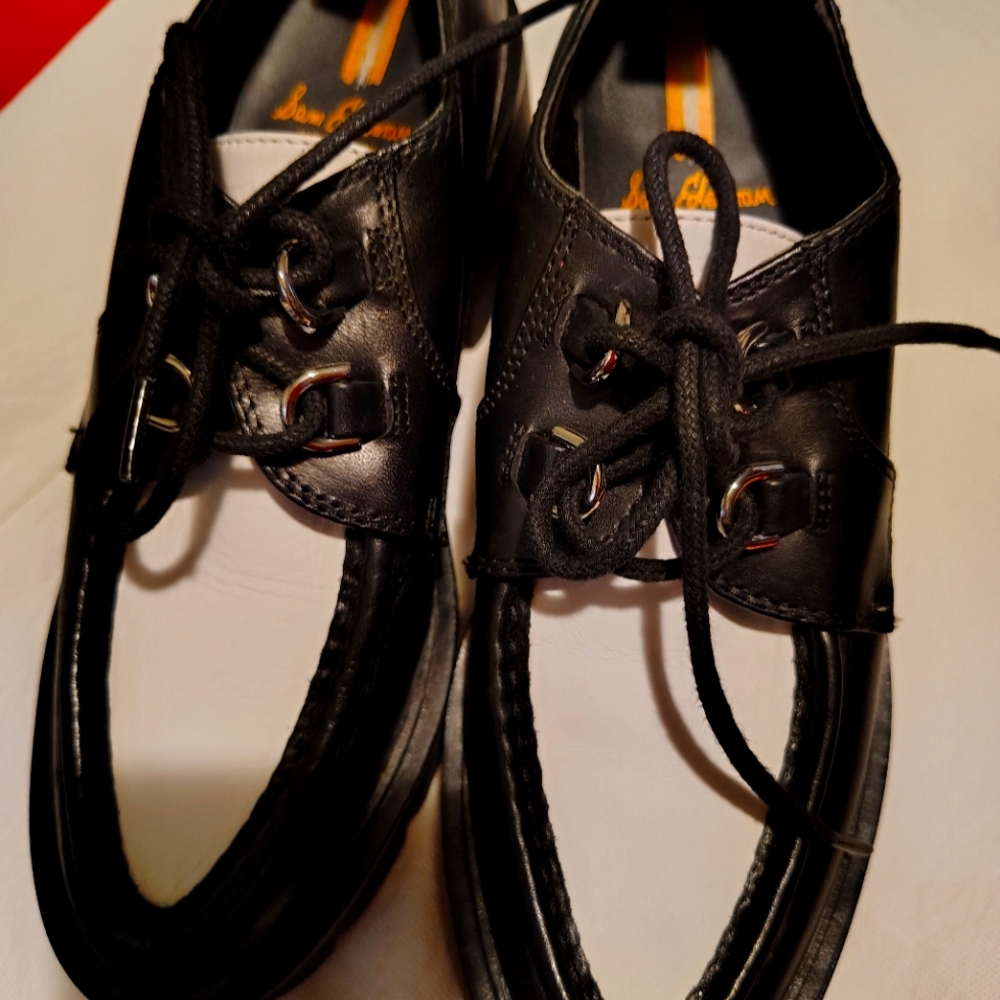 Sam Edelman Black and White Leather Sneakers